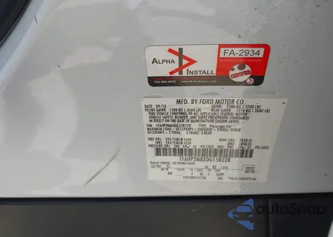 2013 Ford Police Interceptor from USA, damaged, VIN 1FAHP2M8XDG158228